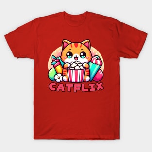 Popcorn cat for film lover T-Shirt